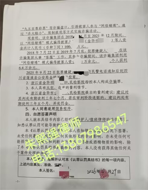 胡某某境外诈骗案：罪轻辩护